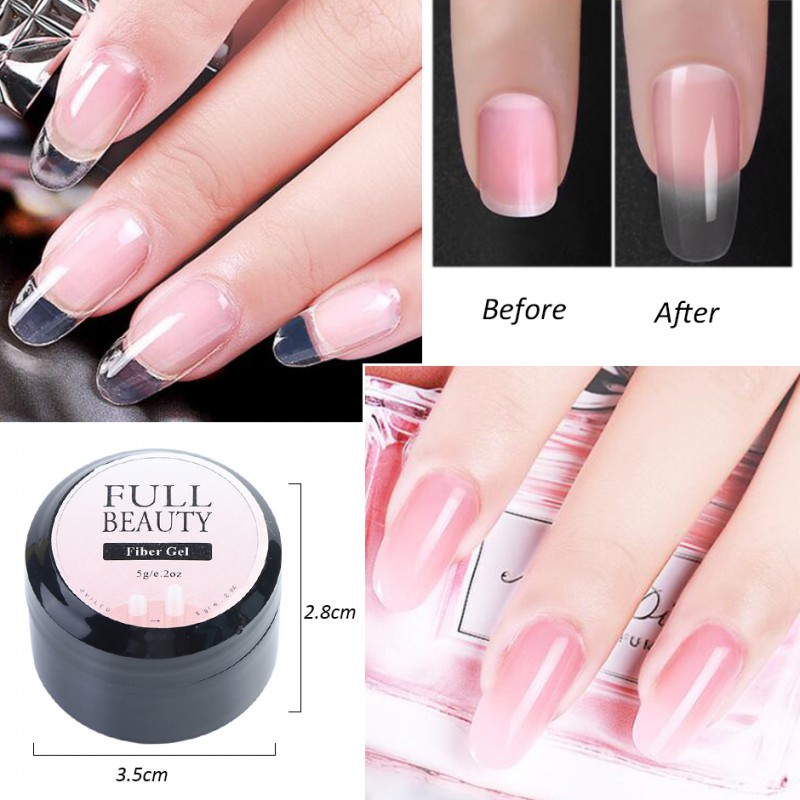 Full Beauty fibre Extension Repair Gel Clear Poly Builder ...